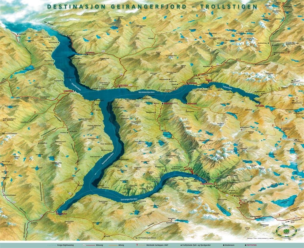 რუკა geiranger ნორვეგია