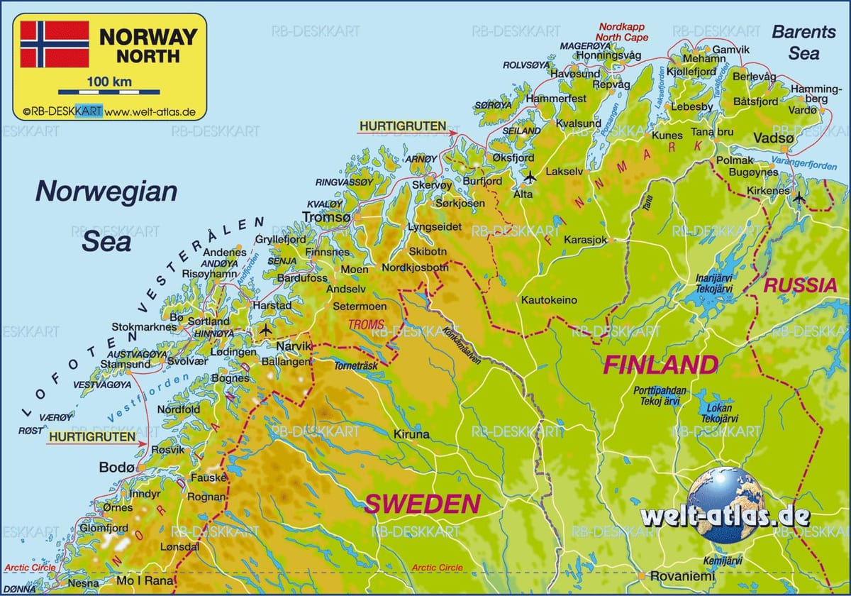 რუკა kirkenes ნორვეგია