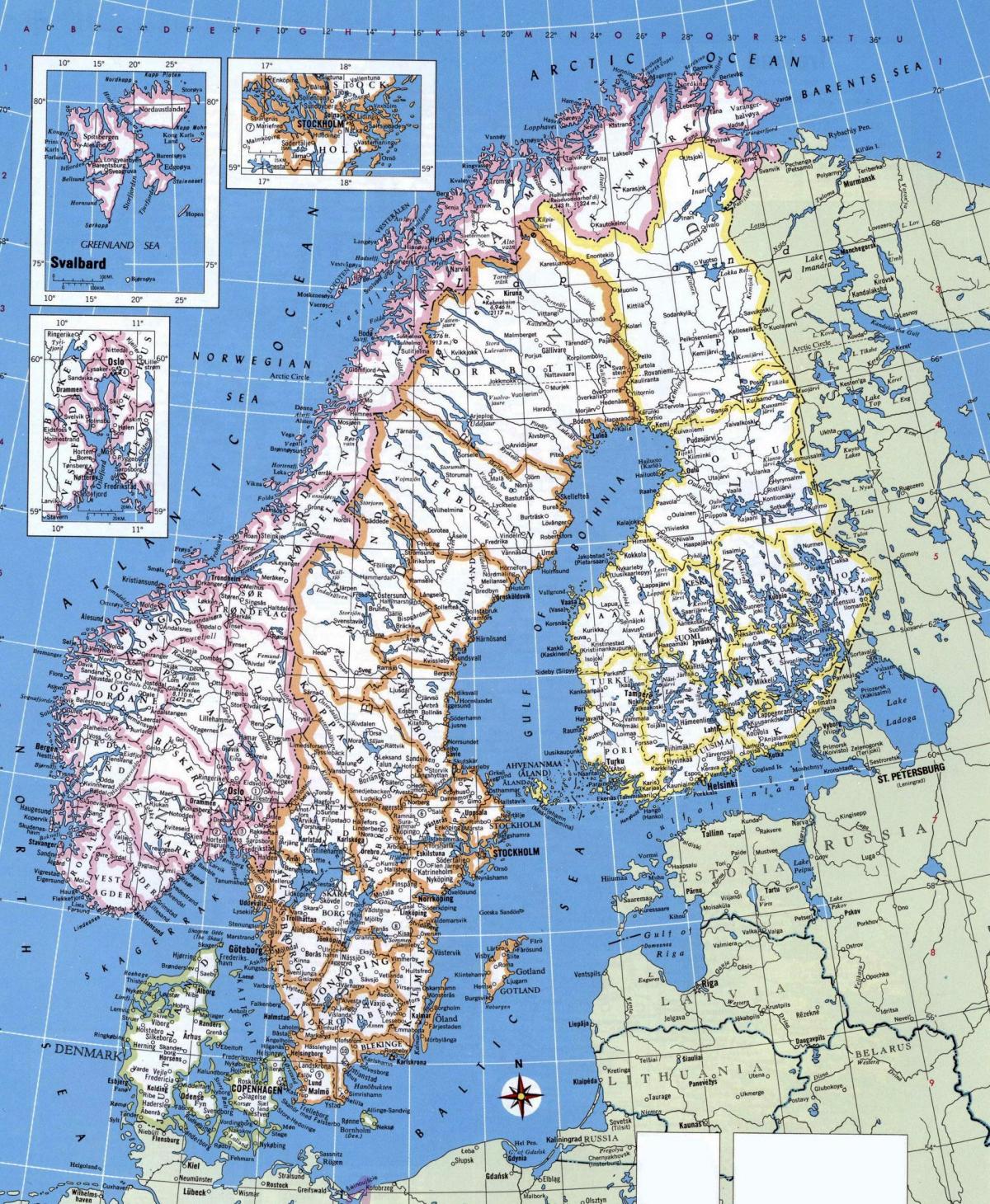 რუკა დეტალური ნორვეგია