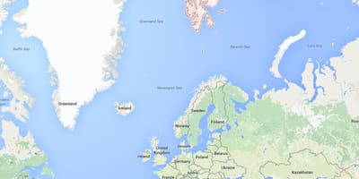 Spitsbergen ნორვეგია რუკა