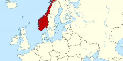 რუკა ნორვეგია და ევროპა