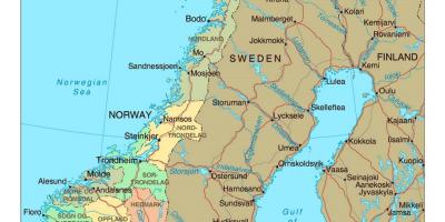 საგზაო რუკა ნორვეგია ქალაქებში